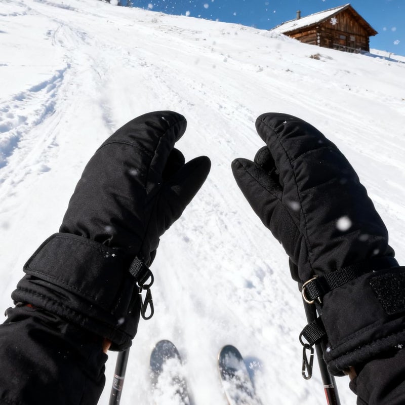 UTOWO Outdoors Winter Ski Mittens for Men Women - Warm Snow Mitts for Cold Weather Non-Slip Water-Repellent Gloves Windproof - Image 4